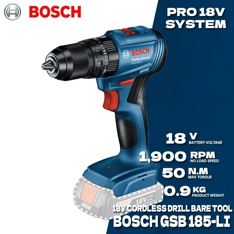 Bosch Drill Gsb 18V - ボッシュ GSB 185-LI ブラシレスコードレスインパクトドリル 18V 電動ドライバー
